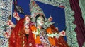 A well-decorated idol of Hindu Goddess Durga during Festival of Navratri.