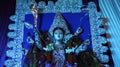 A well-decorated idol of Hindu Goddess Durga during Festival of Navratri.