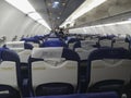 Inside view of Indigo flight , ready for departure at Kolkata air port Royalty Free Stock Photo