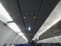 Inside view of Indigo flight , ready for departure at Kolkata air port. At Netaji Royalty Free Stock Photo