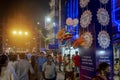 Kolkata, West Bengal, India - 12th October 2021 : Huge welcome gate for Bagbazar Durga Puja, UNESCO Intangible cultural heritage