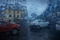 Monsoon abstract image of Kolkata traffic
