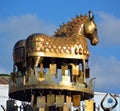 Kolkhida Fountain with golden horse statues