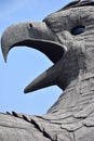 Kollam, Kerala, India - March 2, 2Closeup view of the Jatayu sculpture