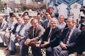 Kollek, Hillel, Shamir, & Peres, in Jerusalem in 1987 Royalty Free Stock Photo