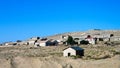 Kolmanskop ghost town sinking in sand sea, Namibia Royalty Free Stock Photo