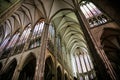 Kolner Dom, Cologne Cathedral Interior, Stained Glass Windows, Roman Catholic gothic church, Details of the sculptures, Nave altar