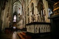 Kolner Dom, Cologne Cathedral Interior, Stained Glass Windows, Roman Catholic gothic church, Details of the sculptures, Nave altar