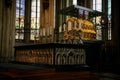 Kolner Dom, Cologne Cathedral Interior, Stained Glass Windows, Roman Catholic gothic church, Details of the sculptures, Shrine Royalty Free Stock Photo