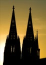 Kolner Dom in sunset light Royalty Free Stock Photo