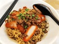 Kolo Mee, a popular local noodle dish in the state of Sarawak, Malaysia