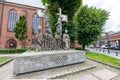 Kolobrzeg, zachodniopomorskie / Poland-July, 9, 2020: Catholic church in Central Europe. Catholic temple for Christians.