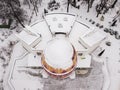 Winter view to Ukrainian Easter painted egg Pysanka Museum