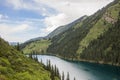 Kolsay mountain lake in Kazakhstan Royalty Free Stock Photo