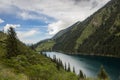 Kolsay mountain lake in Kazakhstan Royalty Free Stock Photo