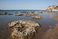 Kolymbia beach with rocky coast, Rhodes