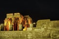 Kom Ombo temple at night in Egypt