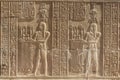 Kom Ombo Temple wall carvings Royalty Free Stock Photo