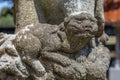 Komainu, or lion-dog (public art) cub at Kashima Shrine, Japan