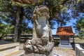 Komainu, or lion-dog (public art) at Kashima Shrine, Japan