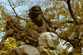 A Komainu fountain at the Kanda Myojin Shrine in Tokyo, Japan Royalty Free Stock Photo