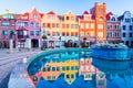 Komarno, Slovakia. Courtyard of Europe downtown square Royalty Free Stock Photo