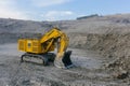 Komatsu PC4000 electric excavator in an open pit.