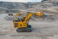 Komatsu PC4000 electric excavator in an open pit.