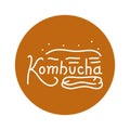 Kombucha homemade tea lettering