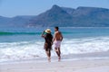 Kommetjie Public Beach Cape Town South Africa, white beach and blue ocean at Kommetjie Royalty Free Stock Photo