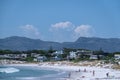 Kommetjie Public Beach Cape Town South Africa, white beach and blue ocean at Kommetjie Royalty Free Stock Photo