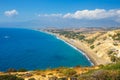 Kommos, beautiful sandy beach near Matala Royalty Free Stock Photo