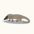 Komodo dragon cartoon vector Royalty Free Stock Photo