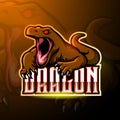 Komodo dragon esport logo mascot design