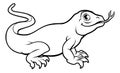 Komodo Dragon Lizard Cartoon Character