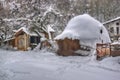 Komshtitsa village, Bulgaria - winter picture Royalty Free Stock Photo