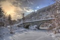 Komshtitsa village, Bulgaria - winter picture Royalty Free Stock Photo