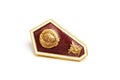 Komsomol badge of the USSR. Isolated on white. - Image Royalty Free Stock Photo