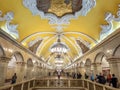 Komsomolskaya metro station in Moscow, Russia
