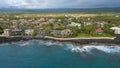Kona Hawaii Big Island Kailua-Kona Tropical Aerial Shore Royalty Free Stock Photo