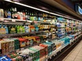 Beer, water, and Liquor for sale Inside ABC Store