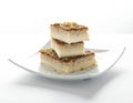 Konafa - oriental dessert with pistachio Royalty Free Stock Photo