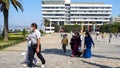 Konak, Izmir / Turkey - 09/17/2020: People walking in Konak wear masks.