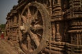 The great chariot wheel of konark temple Royalty Free Stock Photo
