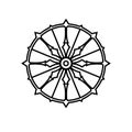 Konark wheel simple outline icon