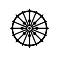 Konark wheel simple silhouette icon