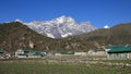 Kongde Ri, view from Khumjung Royalty Free Stock Photo