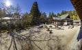 Kongobu-ji, ecclesiastic head temple of Koyasan Shingon Buddhism and Japan largest rock garden, located on Mount Koya Royalty Free Stock Photo