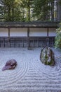 Kongobu-ji, the ecclesiastic head temple of Koyasan Shingon Buddhism and Japan largest rock garden, Mount Koya Royalty Free Stock Photo