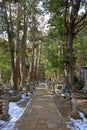 Kongobu-ji Okuno-in Okunoin Cemetery at Koyasan, Koya, Royalty Free Stock Photo